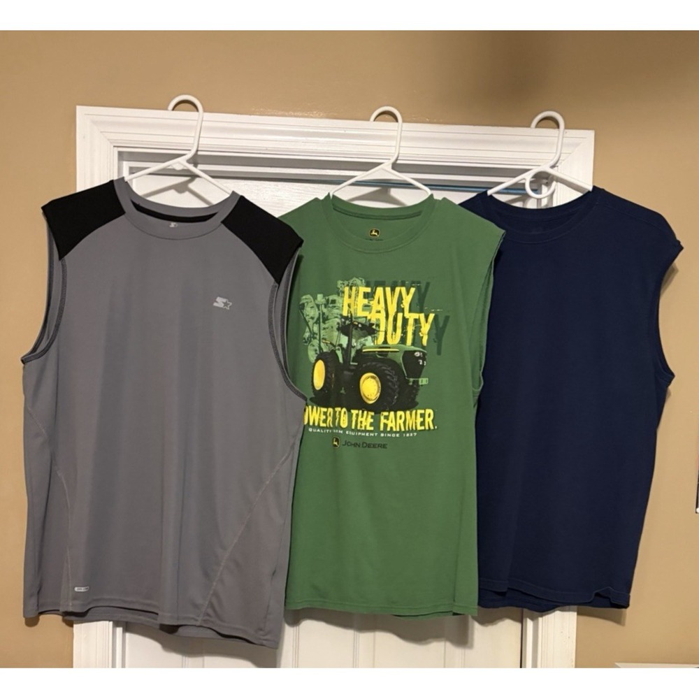 MIXED LOT OF 3 Men's Sleeveless Shirts; Size XL, Muscle Shirts for MEN